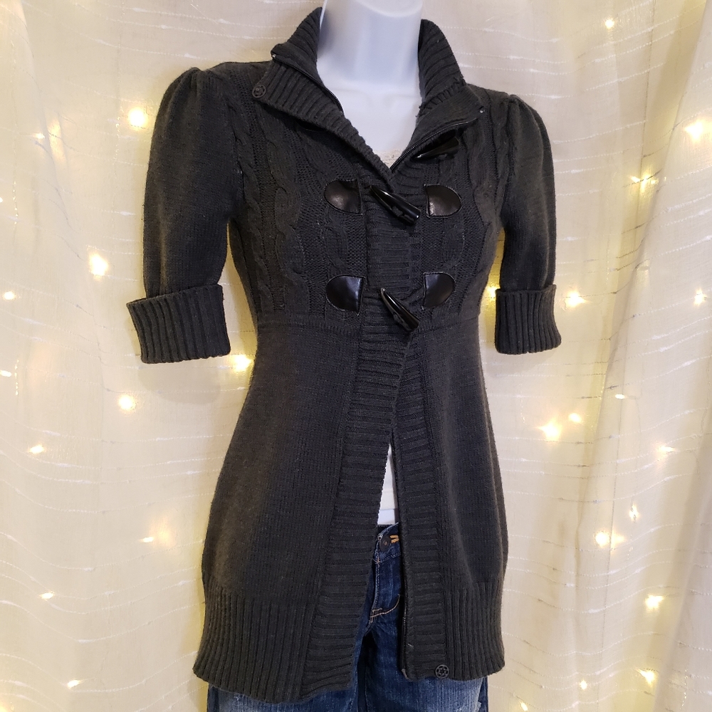 Cable knit babydoll sweater